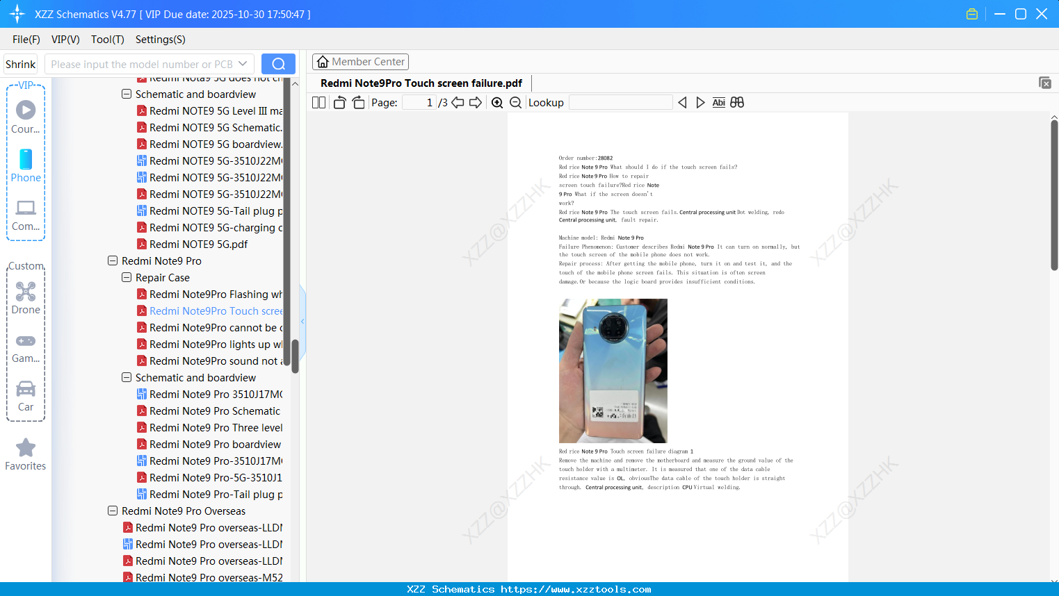 Xiaomi Redmi Note9Pro Touch Screen Failure